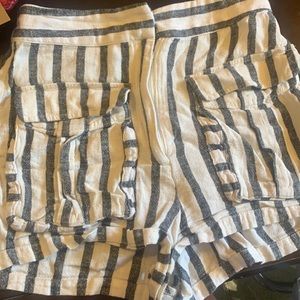 high waisted linen shorts